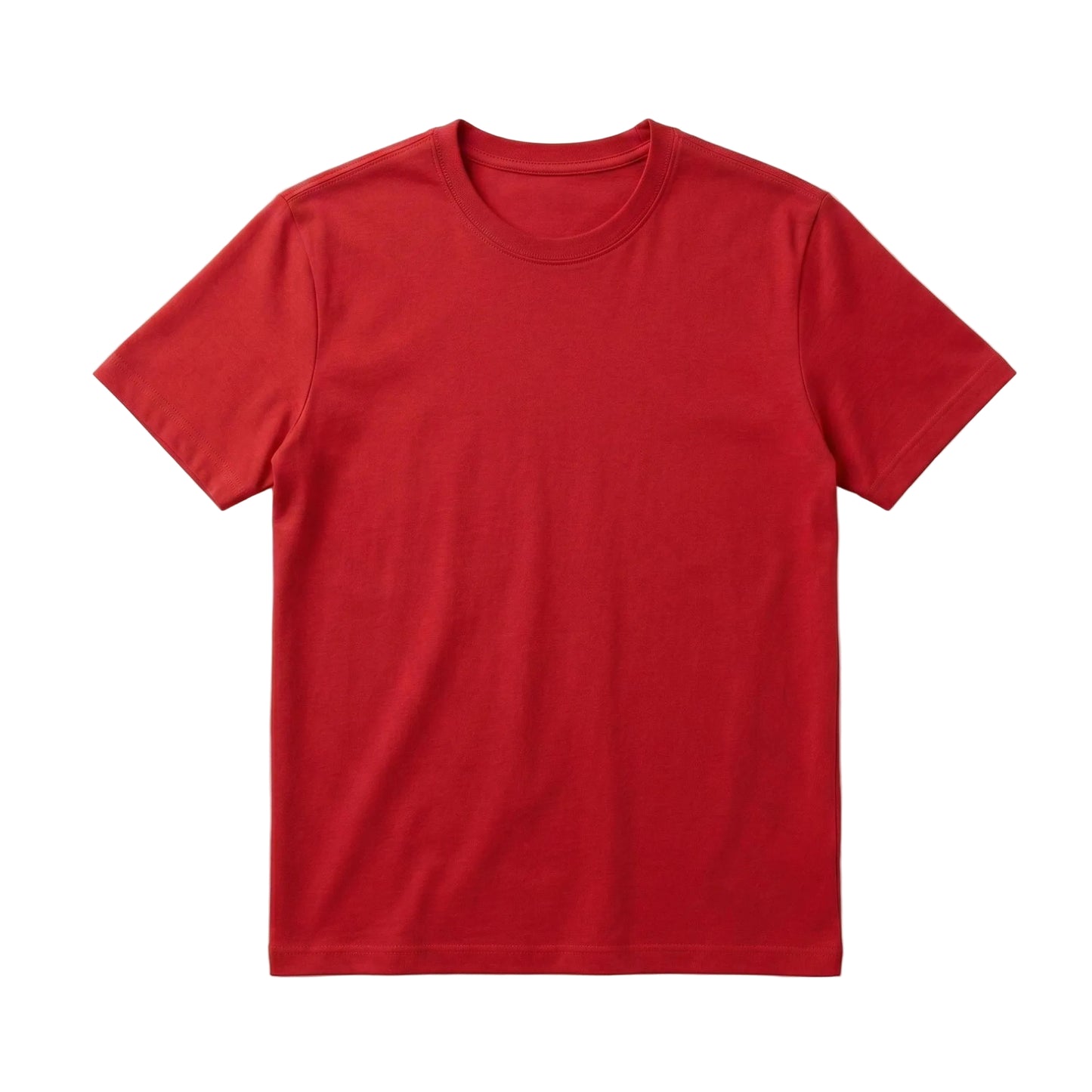Velbora Men's Premium Red Cotton Crew Neck Short Sleeve T-Shirt