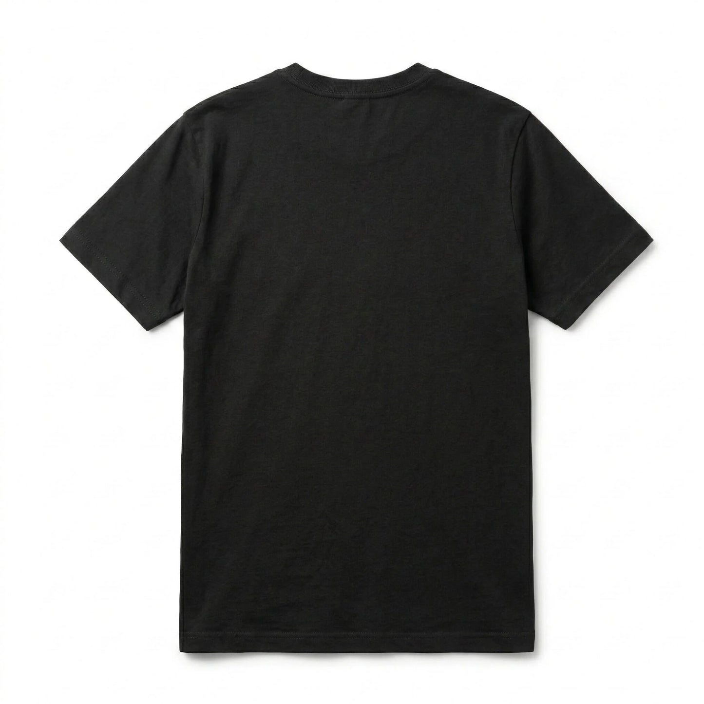 Velbora Men's Classic Black Cotton Neck T-Shirt